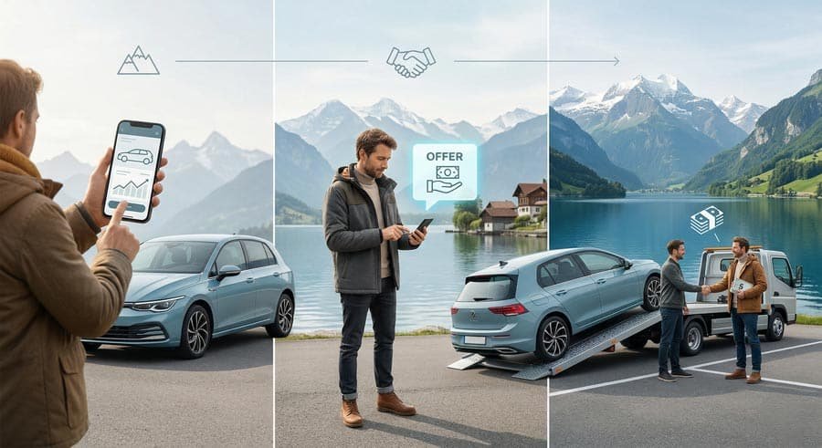 Auto verkaufen Schweiz Schritte – Bewertung, Angebot und Auszahlung